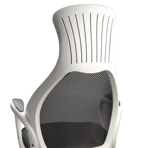 Компьютерное кресло Brabix Premium Genesis EX-517 (пластик белый, ткань/экокожа/сетка черная) 531573 в Вологде - изображение 7