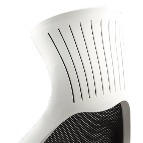 Компьютерное кресло Brabix Premium Genesis EX-517 (пластик белый, ткань/экокожа/сетка черная) 531573 в Вологде - изображение 8