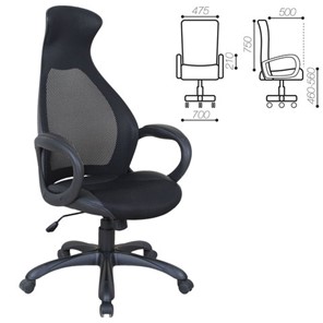 Компьютерное кресло Brabix Premium Genesis EX-517 (пластик черный, ткань/экокожа/сетка черная)   531574 в Вологде - предосмотр 1