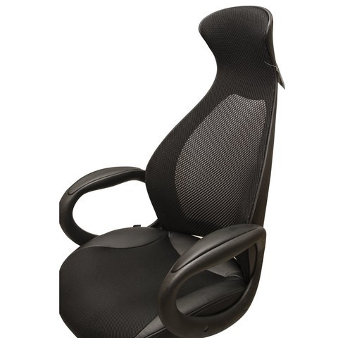 Компьютерное кресло Brabix Premium Genesis EX-517 (пластик черный, ткань/экокожа/сетка черная)   531574 в Вологде - изображение 8