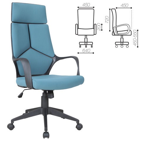 Кресло компьютерное Brabix Premium Prime EX-515 (ткань, голубое) 531568 в Вологде - изображение 1