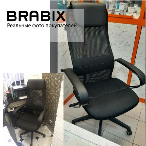 Кресло компьютерное Brabix Premium Stalker EX-608 PL (ткань-сетка/кожзам, черное) 532090 в Вологде - изображение 18