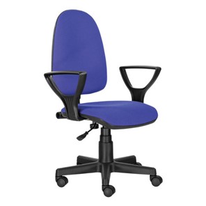 Кресло офисное Brabix Prestige Ergo MG-311 (регулируемая эргономичная спинка, ткань, черно-синее) 531876 в Вологде - предосмотр