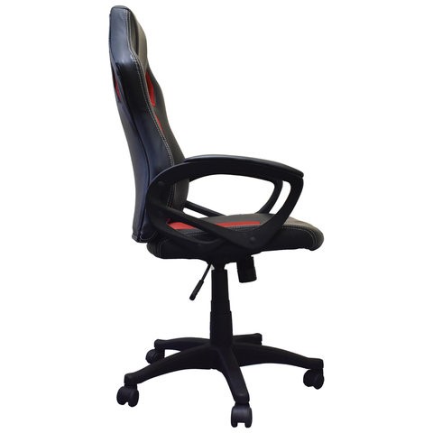 Компьютерное кресло Brabix Rider EX-544 (экокожа черная/ткань красная) 531583 в Вологде - изображение 2