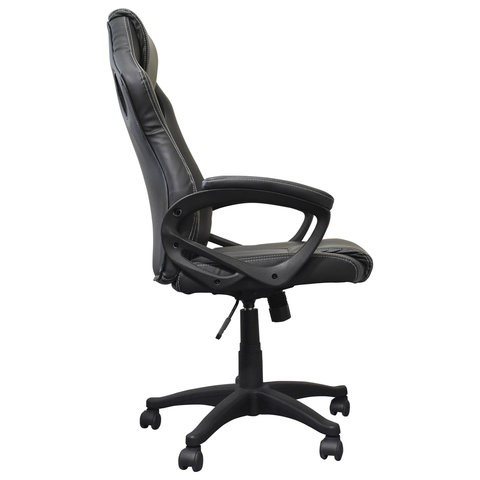 Кресло офисное Brabix Rider Plus EX-544 КОМФОРТ (экокожа, черное/серое) 531582 в Вологде - изображение 3