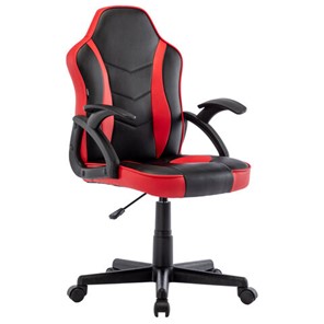 Офисное кресло BRABIX "Shark GM-203", экокожа, черное/красное, 532512 в Вологде - предосмотр