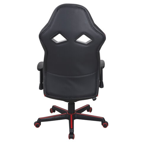 Кресло офисное BRABIX "Storm GM-006", регулируемые подлокотники, экокожа, черное/красное, 532500 в Вологде - изображение 4