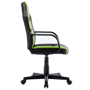 Кресло офисное BRABIX "Stripe GM-202", экокожа, черное/зеленое, 532511 в Вологде - предосмотр 1