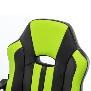 Кресло офисное BRABIX "Stripe GM-202", экокожа, черное/зеленое, 532511 в Вологде - предосмотр 6