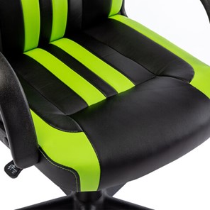 Кресло офисное BRABIX "Stripe GM-202", экокожа, черное/зеленое, 532511 в Вологде - предосмотр 7