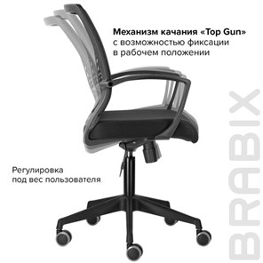 Офисное кресло Brabix Wings MG-309 (пластик черный, сетка, черное) 532015 в Вологде - предосмотр 10