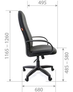Офисное кресло CHAIRMAN 279, экокожа, цвет черный в Вологде - предосмотр 3