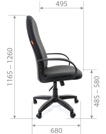 Офисное кресло CHAIRMAN 279, экокожа, цвет черный в Вологде - изображение 3