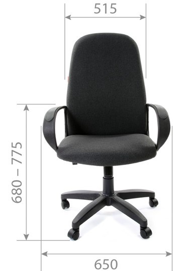 Офисное кресло CHAIRMAN 279, экокожа, цвет черный в Вологде - изображение 2