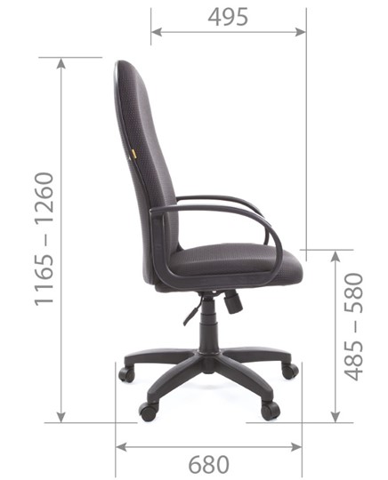 Кресло офисное CHAIRMAN 279 JP15-2, цвет черный в Вологде - изображение 5