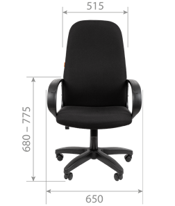 Офисное кресло CHAIRMAN 279T, ткань Т-08 черный в Вологде - предосмотр 3