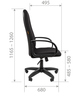 Офисное кресло CHAIRMAN 279T, ткань Т-08 черный в Вологде - предосмотр 4