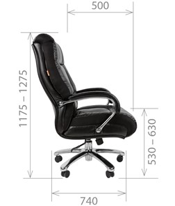 Офисное кресло CHAIRMAN 405 экокожа черная в Вологде - предосмотр 4
