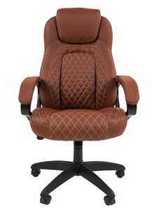 Кресло компьютерное CHAIRMAN 432, экокожа, цвет коричневый в Вологде - предосмотр 2