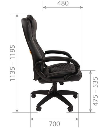 Кресло компьютерное CHAIRMAN 432, экокожа, цвет коричневый в Вологде - изображение 6
