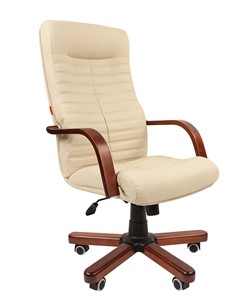 Офисное кресло CHAIRMAN 480 WD, экокожа, цвет бежевый в Вологде - предосмотр