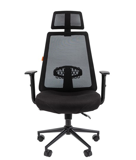 Офисное кресло CHAIRMAN 535 BLACK Сетчатый акрил черный / Полиэстер черный в Вологде - изображение 1
