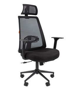 Офисное кресло CHAIRMAN 535 BLACK Сетчатый акрил черный / Полиэстер черный в Вологде - предосмотр