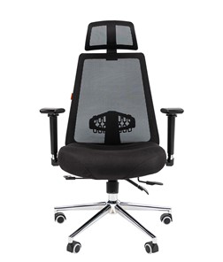 Офисное кресло CHAIRMAN 535 LUX сетчатый акрил черный / полиэстер черный в Вологде - предосмотр 1