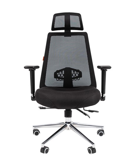 Офисное кресло CHAIRMAN 535 LUX сетчатый акрил черный / полиэстер черный в Вологде - изображение 1