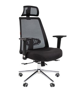 Офисное кресло CHAIRMAN 535 LUX сетчатый акрил черный / полиэстер черный в Вологде