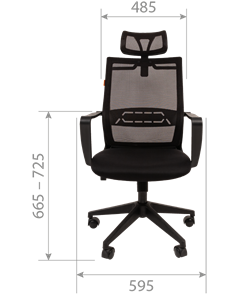 Офисное кресло CHAIRMAN 545 сетка/ткань серый в Вологде - предосмотр 1
