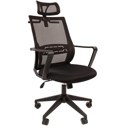 Кресло CHAIRMAN 545 сетка/ткань черный в Вологде - изображение