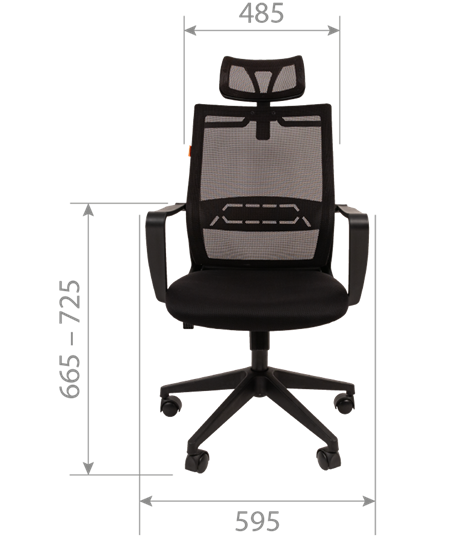 Кресло CHAIRMAN 545 сетка/ткань черный в Вологде - изображение 3