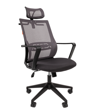Офисное кресло CHAIRMAN 545 сетка/ткань серый в Вологде - изображение
