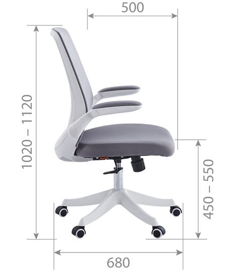 Офисное кресло CHAIRMAN 565, сетчатый акрил черный / полиэстер черный в Вологде - изображение 4