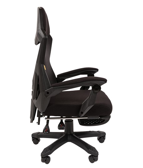 Кресло офисное CHAIRMAN 571 с подставкой для ног , Сетчатый акрил черный / Полиэстер черный в Вологде - изображение 2