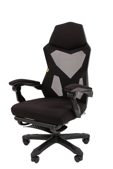Кресло офисное CHAIRMAN 571 с подставкой для ног , Сетчатый акрил черный / Полиэстер черный в Вологде - изображение 5