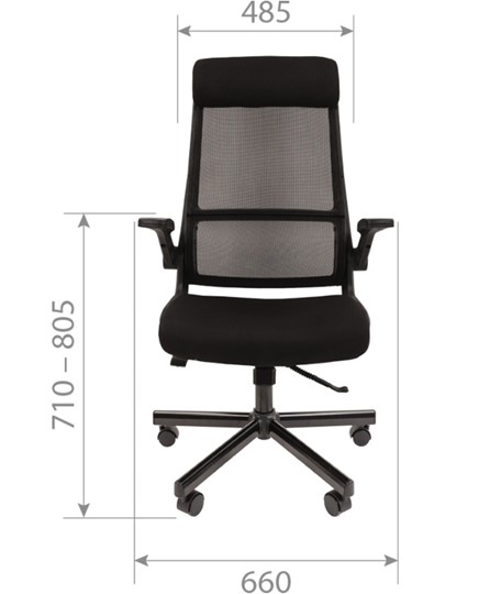 Кресло офисное CHAIRMAN 575, черное в Вологде - изображение 6