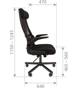 Кресло офисное CHAIRMAN 575, черное в Вологде - предосмотр 7