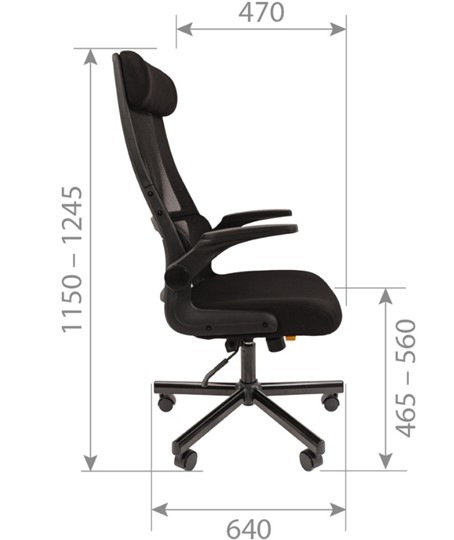 Кресло офисное CHAIRMAN 575, черное в Вологде - изображение 7