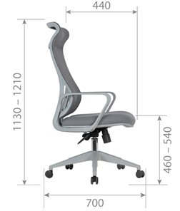 Офисное кресло CHAIRMAN 577, сетчатый акрил серый / полиэстер серый в Вологде - предосмотр 5