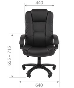 Офисное кресло CHAIRMAN 600 экокожа черная в Вологде - предосмотр 3