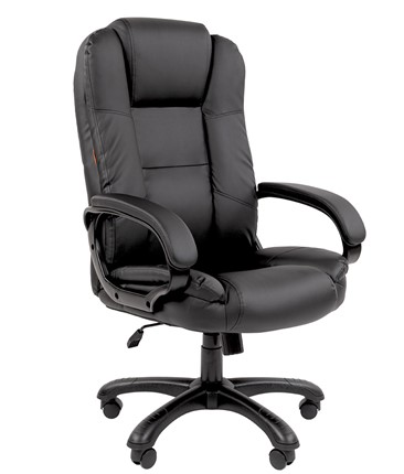 Офисное кресло CHAIRMAN 600 экокожа черная в Вологде - изображение