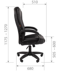 Офисное кресло CHAIRMAN 600 LT экокожа серая в Вологде - предосмотр 5