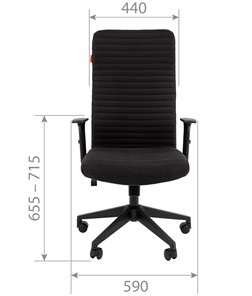 Кресло компьютерное CHAIRMAN 611 черный в Вологде - предосмотр 3