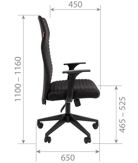 Кресло компьютерное CHAIRMAN 611 черный в Вологде - изображение 4