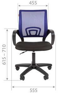 Кресло офисное CHAIRMAN 696 black LT, серое в Вологде - предосмотр 1