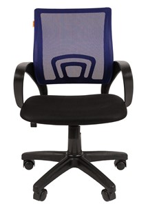 Кресло офисное CHAIRMAN 696 black Сетчатый акрил DW61 синий в Вологде - предосмотр 1