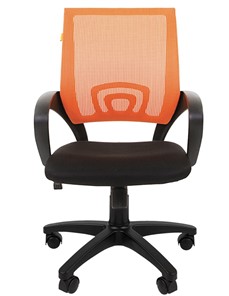 Кресло офисное CHAIRMAN 696 black Сетчатый акрил DW66 оранжевый в Вологде - предосмотр 4