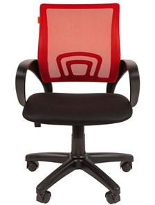 Офисное кресло CHAIRMAN 696 black Сетчатый акрил DW69 красный в Вологде - предосмотр 4
